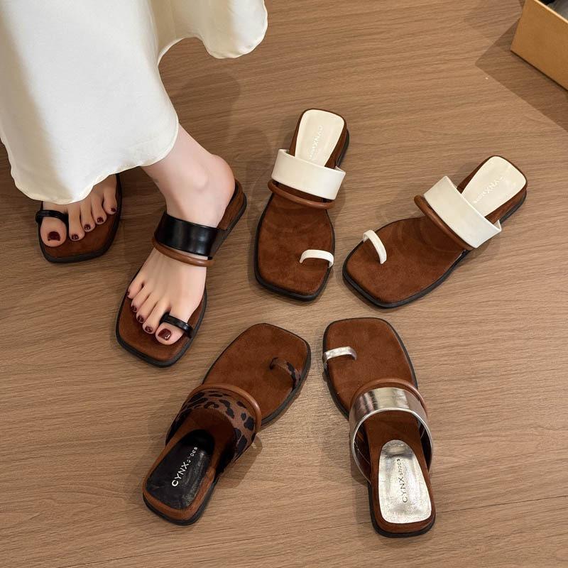 Thick-soled Slope Heel Cool Slippers Women's Summer Wear New with Skirt Vacation Beach Cover Toe Sandals