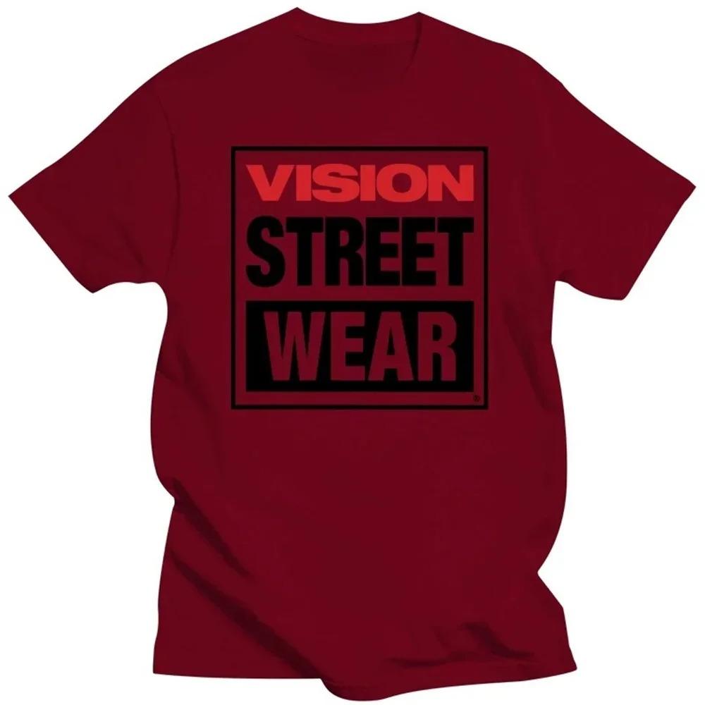 

Хлопковая мужская женская футболка Vision Street Wear Футболка Vision Street Wear Заготовки Винтажный летний топ Приталенные футболки для мужчин S