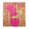 Yellow Pineapple Printed Waterproof Shower Curtains Polyester Bathroom Curtains With Hooks Eco-Friendly Decorative Bath Curtain