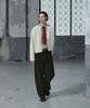 GLW Velvet Corduroy Curved Pants Khaki