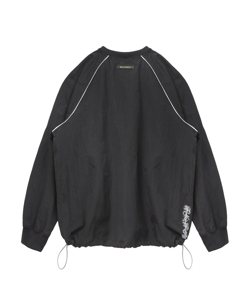 Gostreet V-Neck Piping Anorak Black