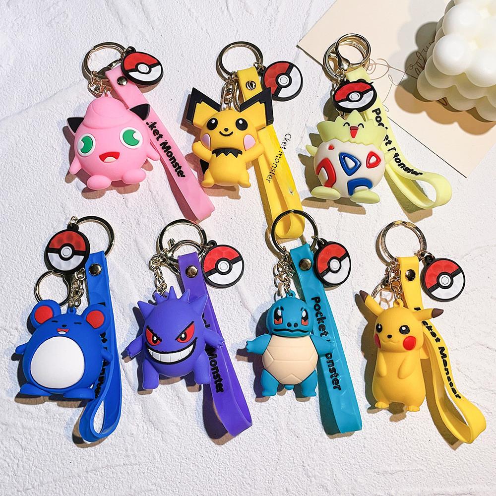 Rozkošný Pikachu Silikonový Klíčenka Roztomilý Kreativní Postava Pokemon Závěsný Doplněk