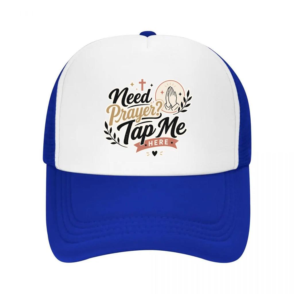 Tap Me For Prayer Faith Design Mesh Baseball Cap Casual Hat Outdoor  For Womens Unisex FeUnisex