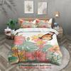 3pcs Single Size Bedding Sets 3D Printed Watercolor Floral Duvet Cover With 2 Pillowcases Dormitory Bedroom For Students Girls