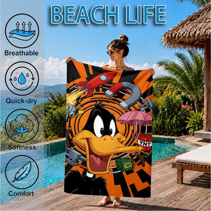 Classic Bunny Beach Towel, Microfiber Beach Towel, Perfect For Pool, Beach, Travel, Home Decor Beach Party Fan Gifts