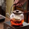 1000ml Steaming Boiling Dual-purpose Glass Teapot Heat Resistant Tea Kettle Cooking Oolong Puer Tea Maker Teaware