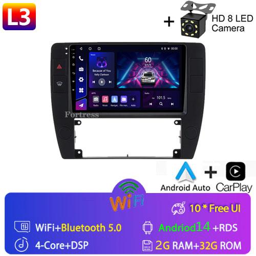 For VW Passat B5 2000 - 2005 360 Camera Android 14 Radio Car Multimedia Autoradio CarPlay 4G GPS RDS HD Recorder NO 2 Din