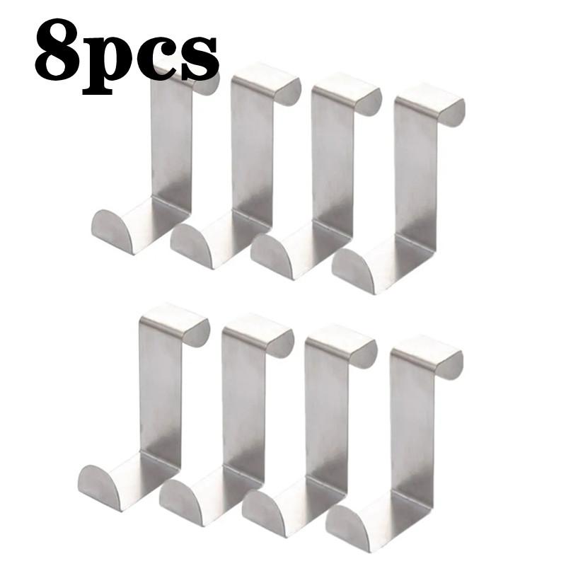 Z-förmiger Türhaken für Badezimmerschränke, Edelstahl, Türaufhänger hinten, Schlüsselanhänger, Kleiderhaken, Wohn- und Küchenzubehör, Organizer-Werkzeug