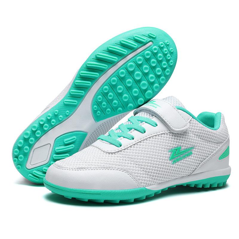 Football Shoes Children Boys and Girls TF Shredded Nails Velcro Elementary and Secondary School Students Training Competition Sports Shoes