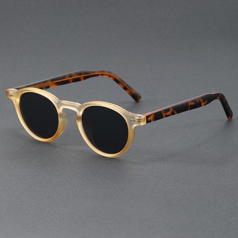 New Retro Round-Frame Sunglasses Fashionable Street Style Shades UV400 Unisex Outdoor Travel Anti-UV Sun Glasses