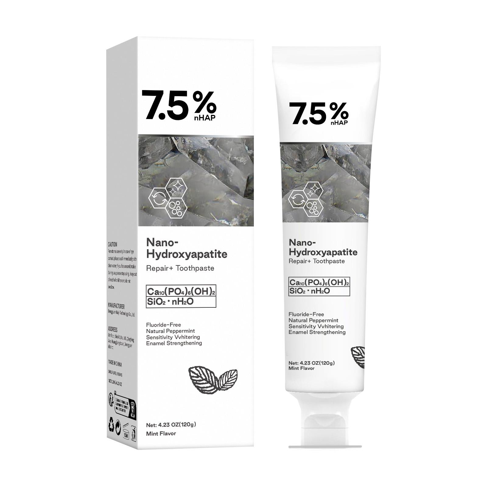 120g Nano Hidroxiapatit Fogkrém Eltávolító Kávé/Tea Folt Javítja a Rossz Légzést Megelőzi a Fogszuvasodást Friss Légzés Fogak Fogászati Ápolás gray
