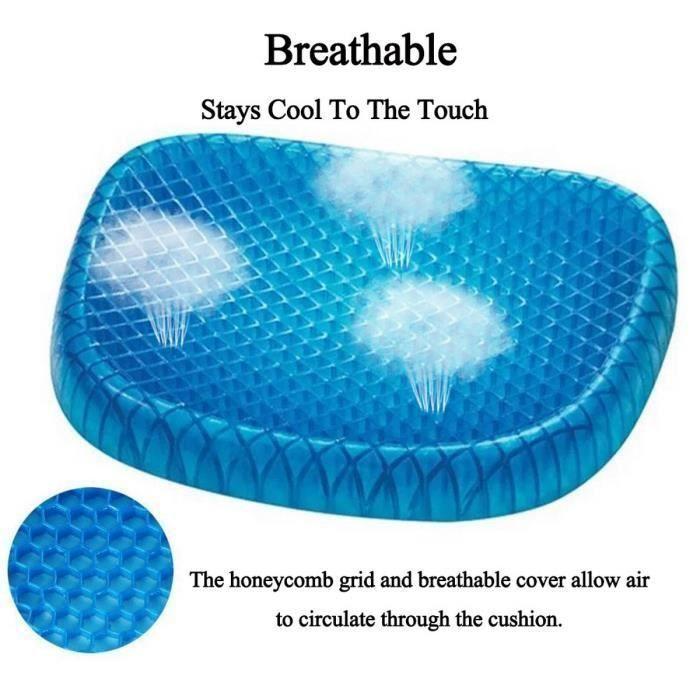 Egg Sitter Seat Cushion Coussin orthopédique de siège de gel nid d'abeille respirable Coussin de confort en mousse mémoire Coussin d