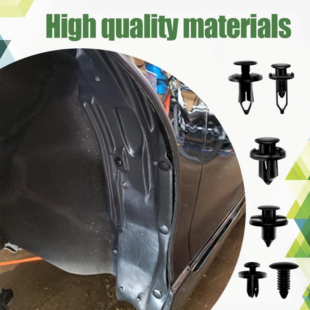 200PCS Car Retainer Clips Plastic Fasteners Kit, Car Retainer Clips, Push Bumper Fastener Rivet Clips With 6 Size Auto Body Retainer Clips Bumpers,