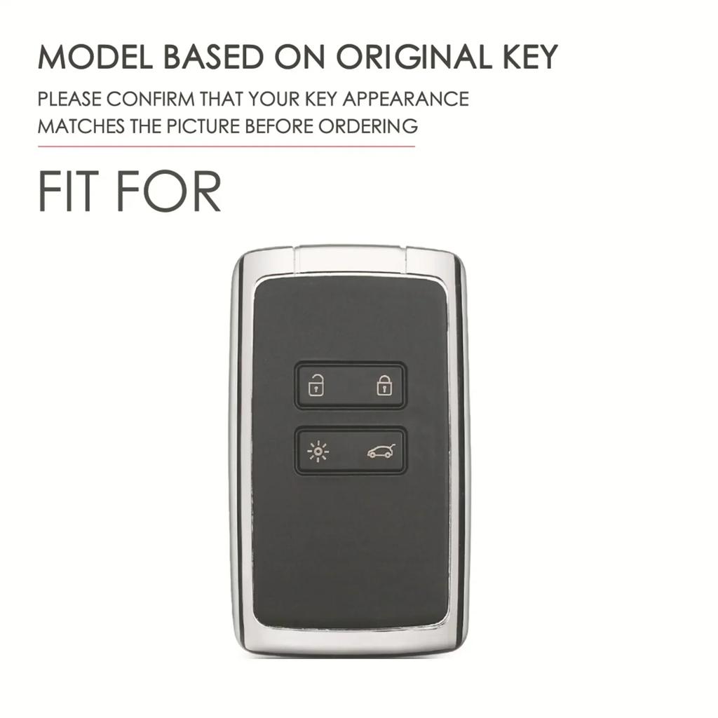 Funda de Cuero para Llave de Coche para Renault Captur Koleos Kadjar Zoe Arkana Espace Clio Megane Grand Scenic Sandero Dacia Funda para Llave
