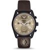 Tazio Beige Brown Leather Men's Quartz Chronograph Watch AR6078