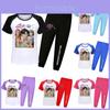Kpop Demon Hunters Saja Jongens Patroon Kinder Katoenen Pyjamaset Met Cartoon Patroon Voor Zomer En Lente Nachtkleding