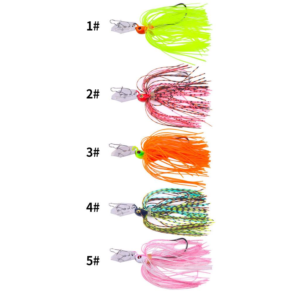 Buzzbait Chatter Bait Spinner Bait Weedless Fishing Lure 8Cm-11.4G Jig Head Dancer Wobbler for Bass Pike Walleye Fish