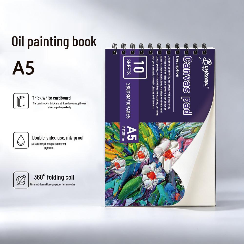 A4 Spiralbindung Zeichenblock: Verdickte Ausgabe für Öl-, Acryl- und Aquarellfarben.