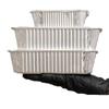 5pc Aluminum Foil Containers Disposable Food Storage Trays Rectangular 1950ml Capacity Oven Safe Takeout Pans Without Lids