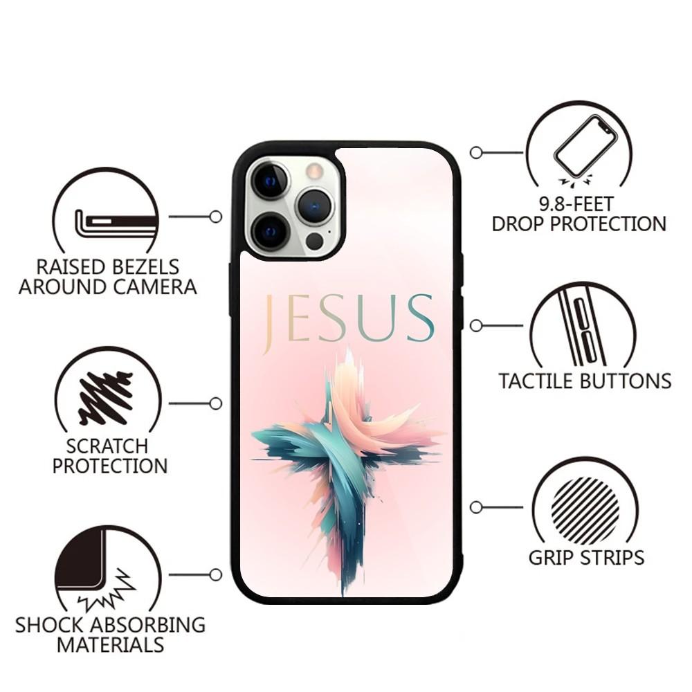 

Библейский стих Иисус Христос Христианский чехол для телефона для iPhone 16,15,14,13,12,11,Plus,Pro,Max,Mini Магнитная беспроводная зарядка Magsafe iPhone16