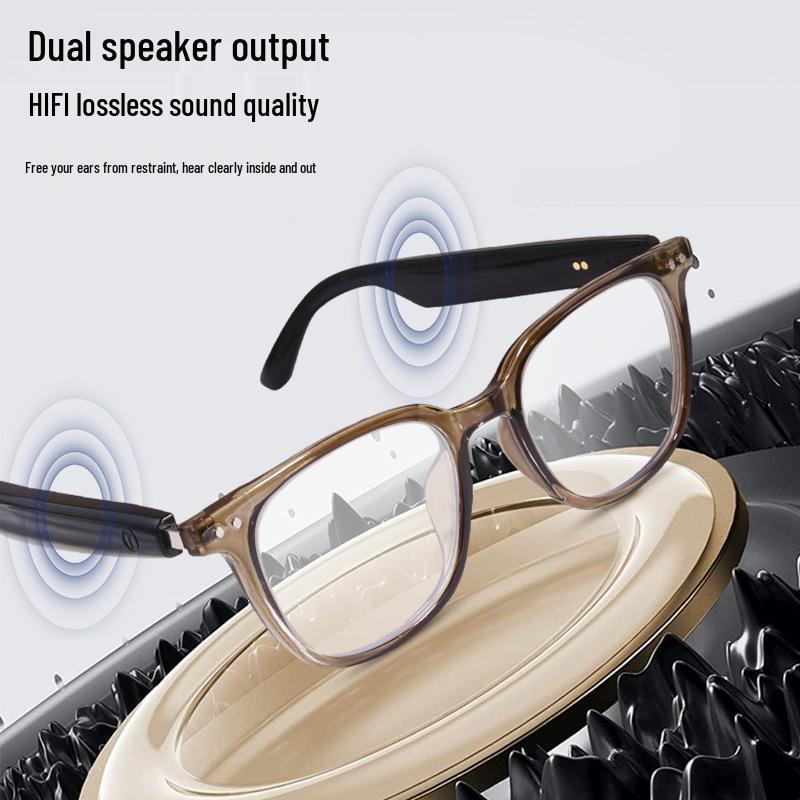 Unisex Smart Bluetooth Glasses with Color-Changing Lenses, Music, Calls & Anti-Blue Light for Office
