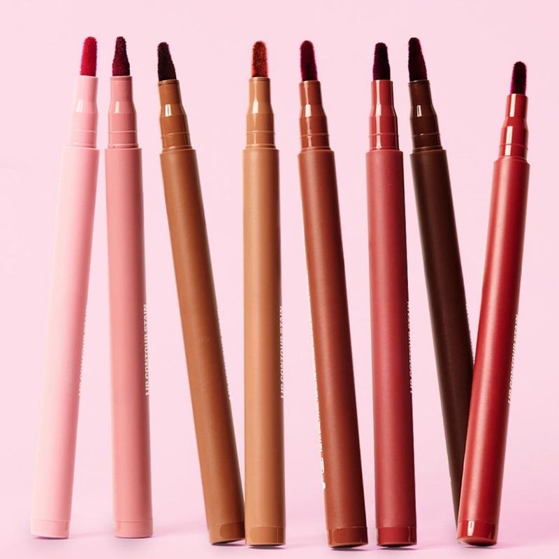 Velvet Colored Wooden Lip Penwaterproof Ladies' Charm Lip Pen Ladies' Long-lasting Makeup Toolsoft Pencil