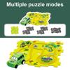 Zestaw zabawek-puzzli Zestaw kolejki DIY Montaż Puzzle Elastyczny tor kolejowy Zabawka do interakcji rodzic-dziecko Zabawki-puzzle z samochodem elektrycznym Prezenty