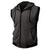2025 Bestseller Men's Double-Layer Sleeveless Hooded Zipper Sweatshirt - Color Block Casual Fashion