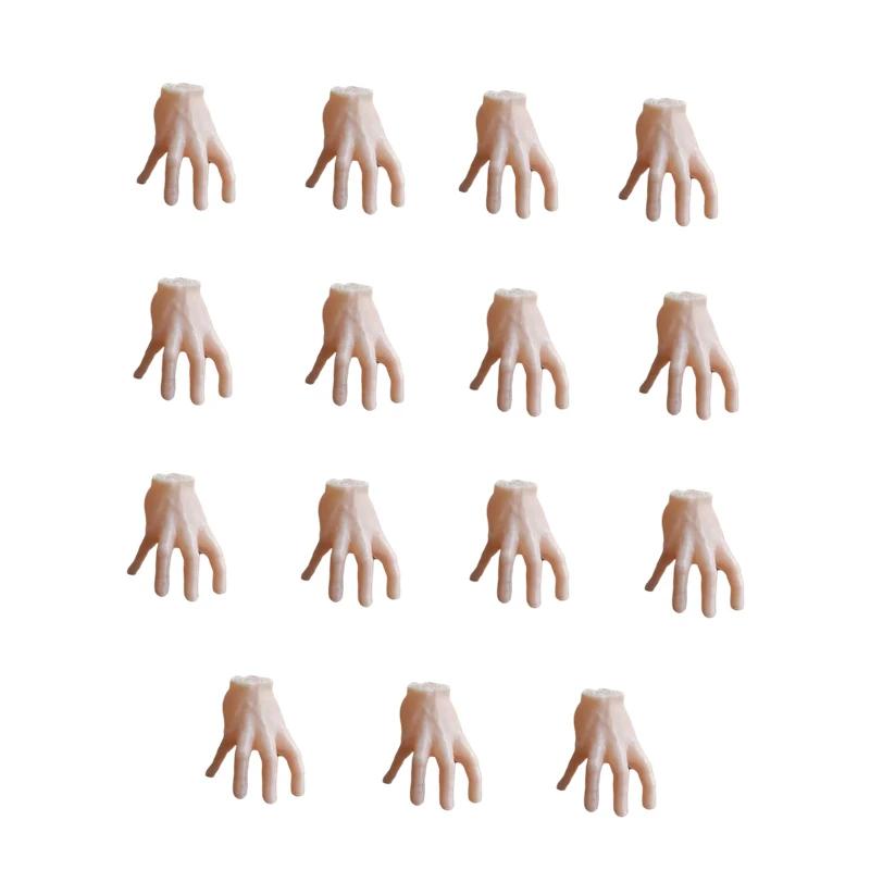 Halloween Horror Mini Plastic Hands Realistic White Faux Limbs for Halloween, Birthday Party Decorations, Role-playing Games