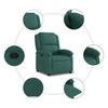 Vidaxl Foldable Armchair, Dark Green, Fabric Upholstered