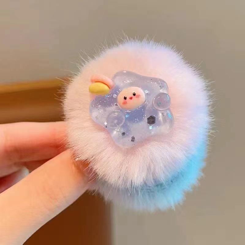 Children's Plush Cartoon Hair Ties - Soft, Cute, and Gentle On Hair