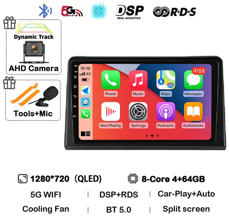 Android 14 Carplay Auto Car Radio For Renault Express 2021 Multimedia Video Player GPS Navigation Autoradio 360 Camera Stereo