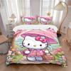 3pcs Spring Hello Kitty Bedding Set, Including Without Filling, Soft and Comfortable Home BedroomH101