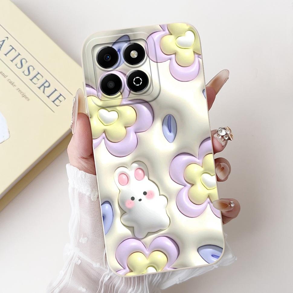 Colorful Flower Case For Honor X6b Coque Silicone Soft Cover For Huawei Honor X 6b 6a X6A Phone Cases Covers Bumper