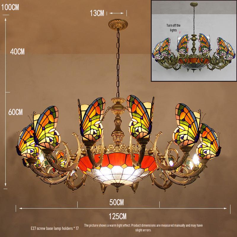 Tiffany Butterfly Pendant Light for Bedroom, Dining Room, Bar, Coffee Shop, Creative Club, KTV, and Counter Lighting
