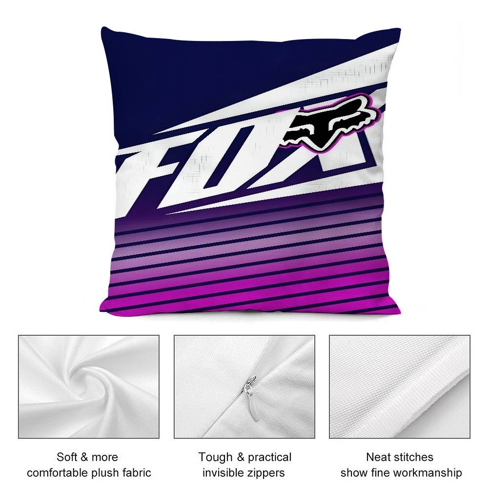 Cool Racing F-Foxes Pillow Case Short Plush Double-sided Print Square Throw Pillow Covers Sofa Home Cushion Decor