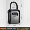 Wall-Mounted Key Lock Box for Temporary Sites with Peephole - No Drill Installation