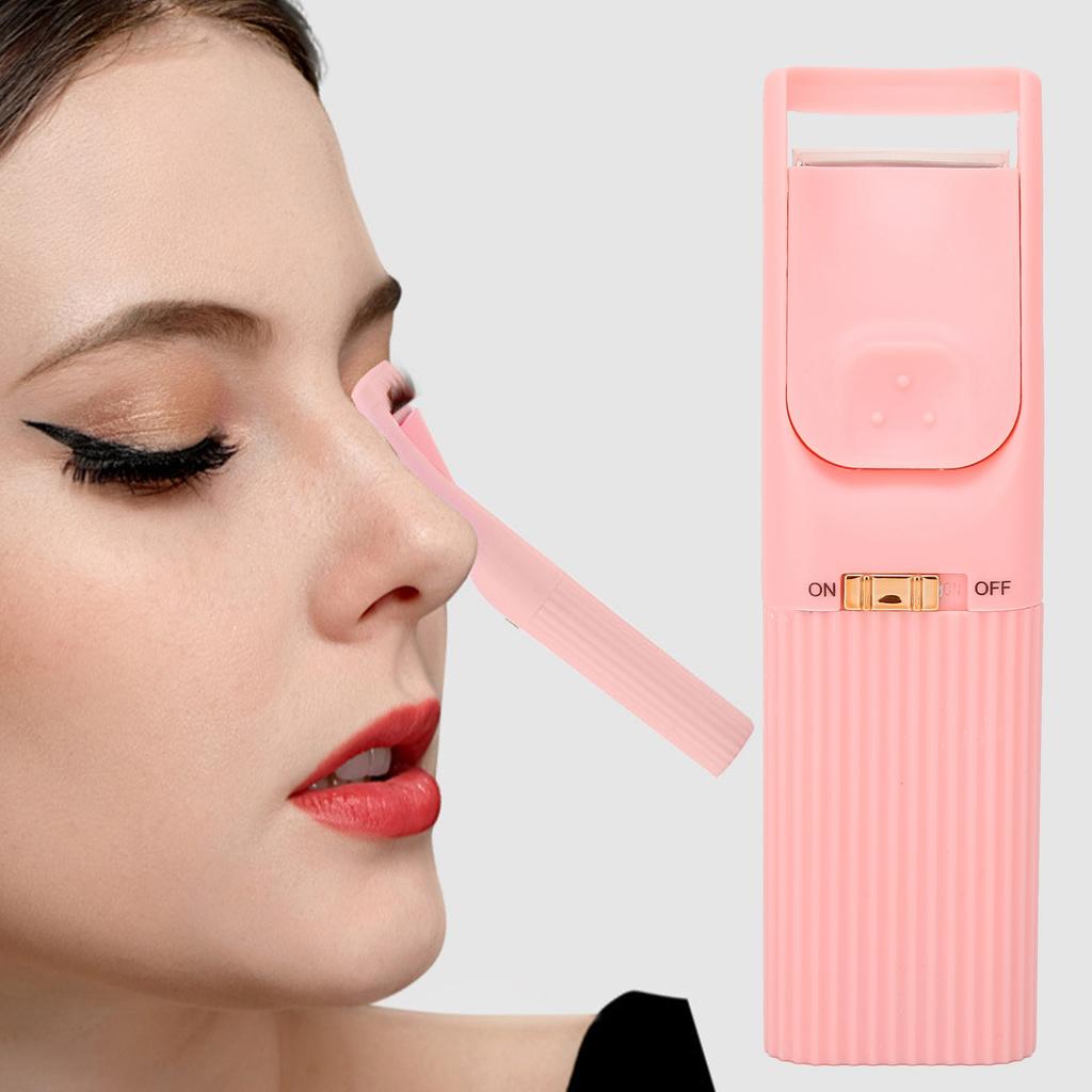 Heated Eyelash Curler USB Intelligent Temperature Control Quick Preheating Ergonomic Design Heated Lash CurlerPink