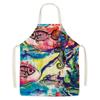 1Pcs Kitchen Apron Cartoon Whale Printed Sleeveless Cotton Linen Aprons Men Women Home Cleaning Tools 55*68cm
