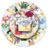 50pcs Floral Bouquet & Heart Stickers - Fresh Decor for Journals & Gifts