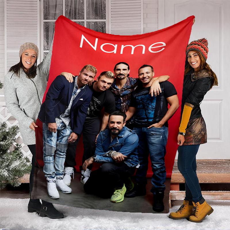 Personalized Custom Name Blanket - Backstreet Boys Print Design,Blanket for Sofa,Bed,Travel,Camping - Soft and Warm, Great Gift