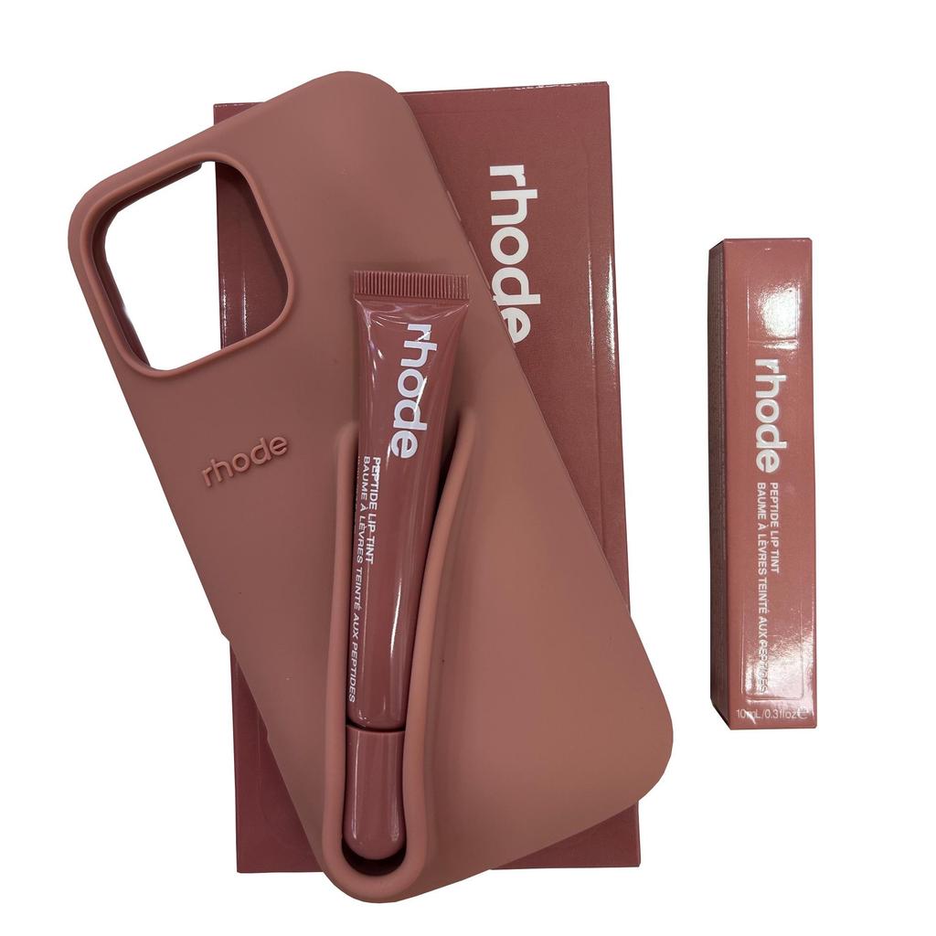 Lippenstift 1514 Silikonkompatible farblich passende Schutzhülle für Samsung & iPhone 16 Pro Max, sturzsicheres Lipgloss-Design