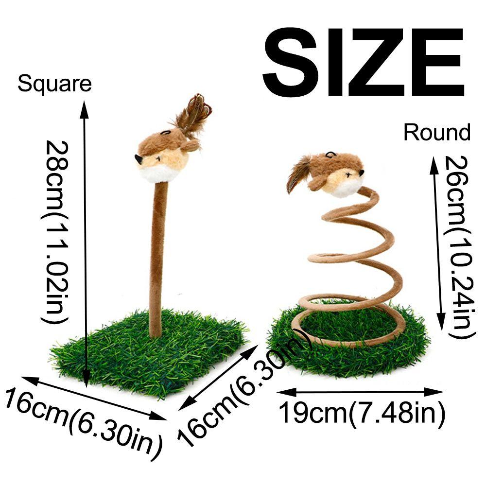 Plush Sparrow Cat Scratching Tray Bite Resistant Teasing Cat Sounds Toy  for Cats Kittens