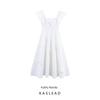 Kaslead New Women Clothes Western Style Fashion Temperament Elegant Texture Three-dimensional Flower Decoration Dress
