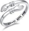 New S925 Sterling Silver Ring Women's Retro Design Creative Hands Hug Diamond Ring Opening