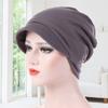 Modische Warme Baumwolle Damen Einfarbig Beanie Mütze für Herbst Winter