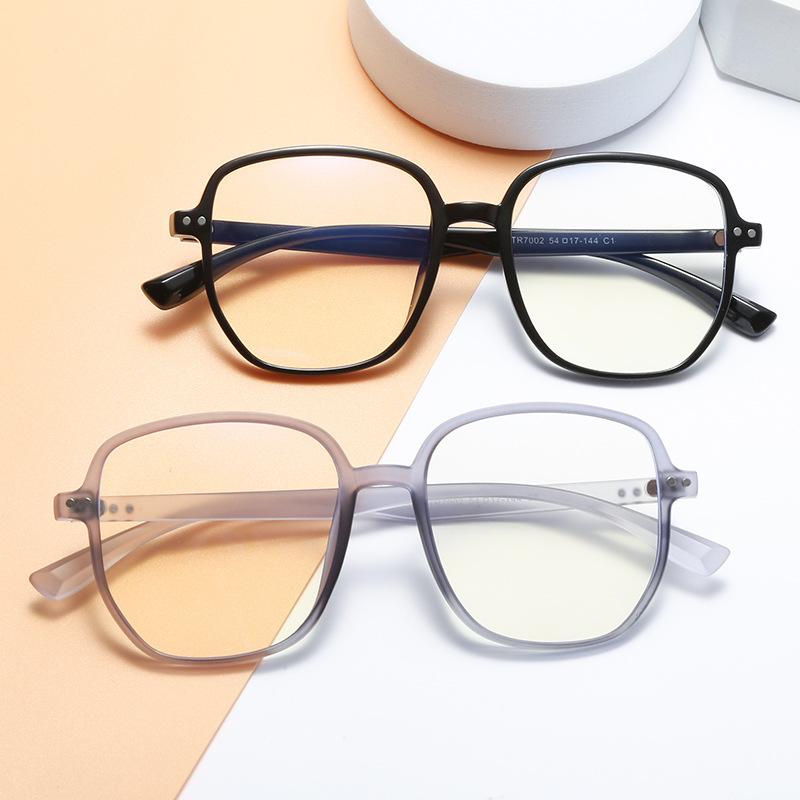 Anti-Blue Light Glasses Large Frame Square Eyewear Women Men High Quality Daily Eyeglasses Blue Light Blocking Man Lady Eyeglas
