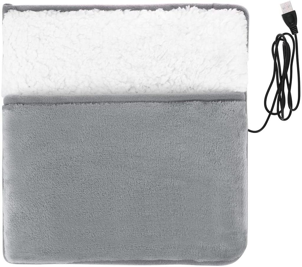 Vinter Elektrisk Fotvärmare USB-laddning Mjuk plysch Tvättbar Fotvärmare Värmare Förbättra sova Hushållsfotvärmematta