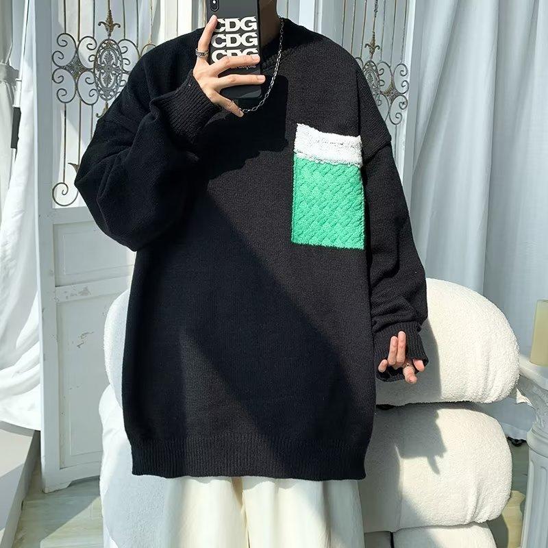 

Мужские свитера в стиле ленивой моды на осень и зиму, модные свободные и универсальные повседневные топы, красивые модные свитера для улицы, модные 2XL