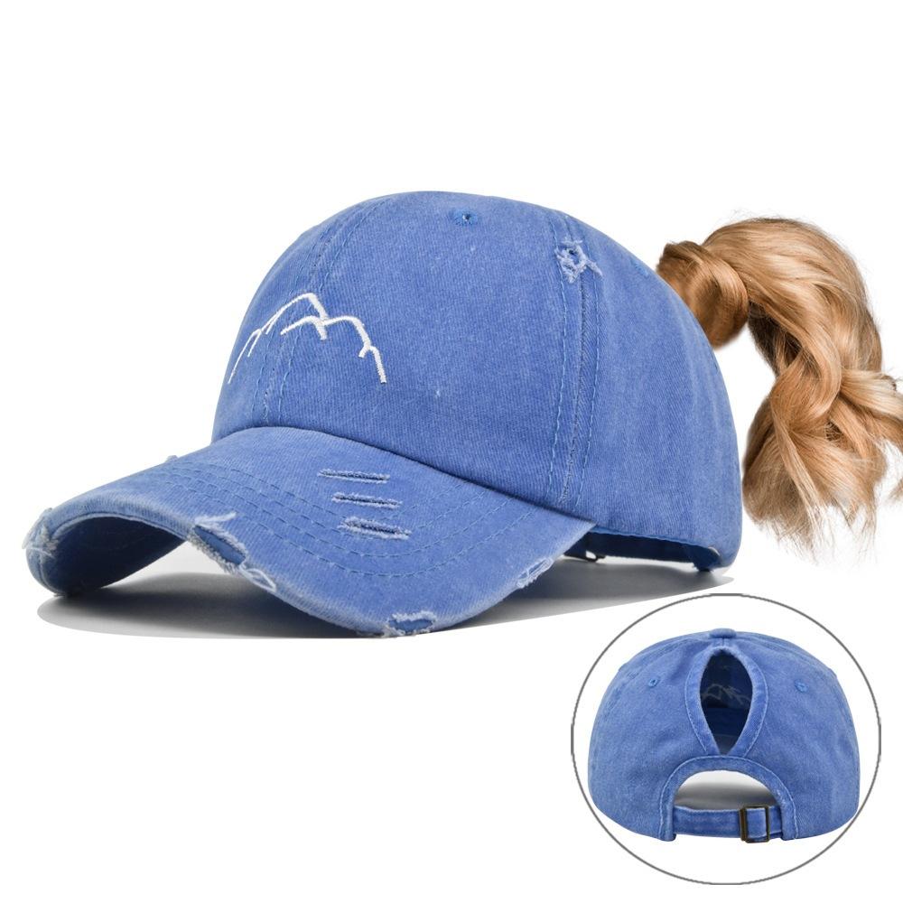 Ponytail Hat Embroidered Trendy Hat Empty Top Baseball Cap Ponytail Hat Hole Baseball Cap Easiest for Match Sun Hat